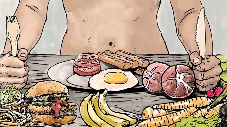 Ernährung der Wirksamkeit für Potenz